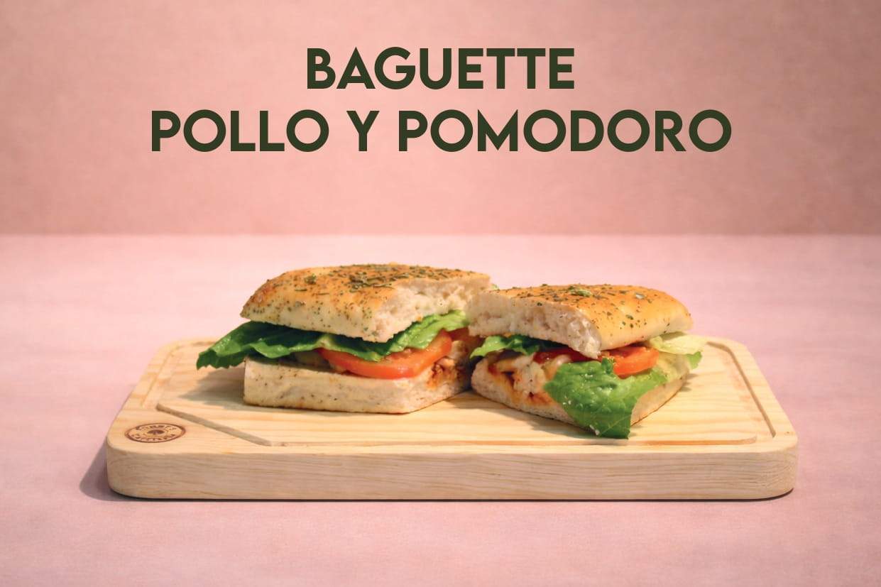 baguette de pollo y pomodoro